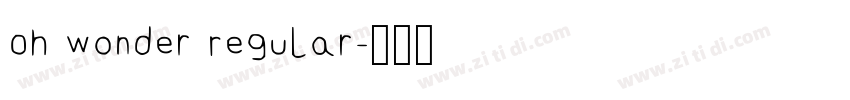 Oh wonder Regular字体转换